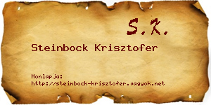 Steinbock Krisztofer névjegykártya